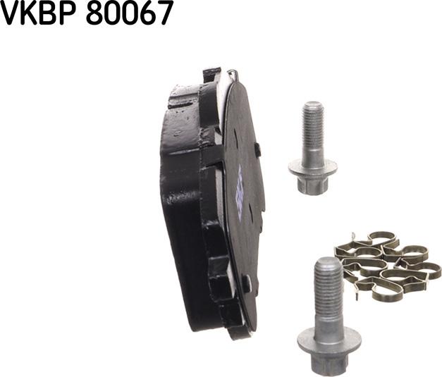 SKF VKBP 80067 - Bremžu uzliku kompl., Disku bremzes www.autospares.lv