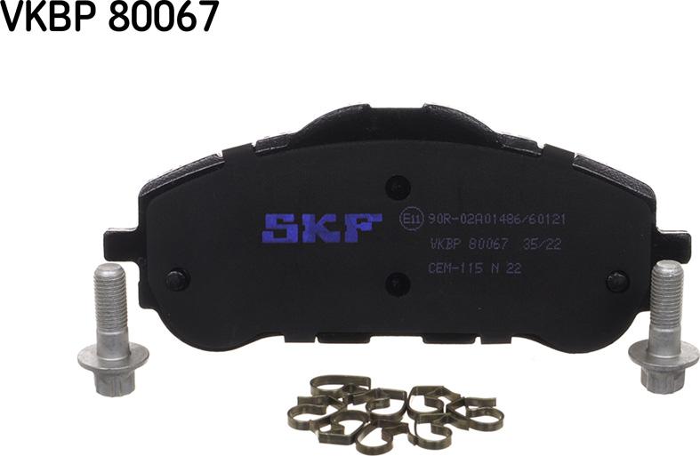 SKF VKBP 80067 - Bremžu uzliku kompl., Disku bremzes www.autospares.lv