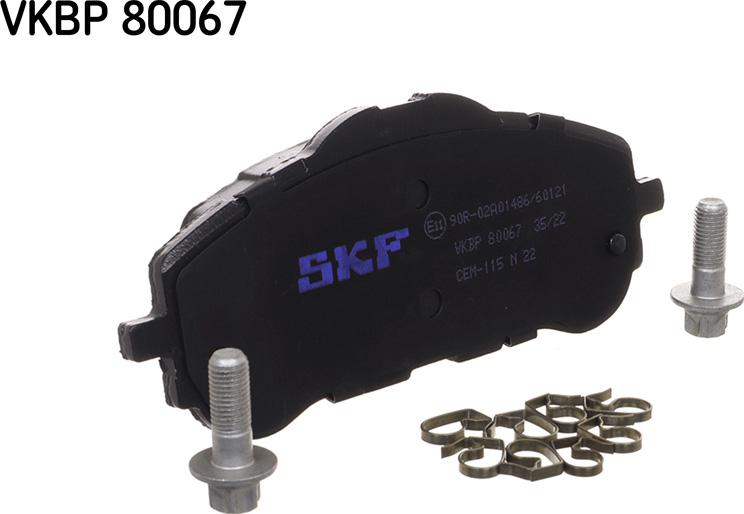 SKF VKBP 80067 - Bremžu uzliku kompl., Disku bremzes www.autospares.lv