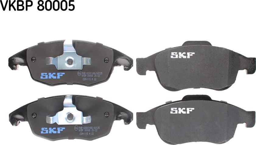 SKF VKBP 80005 - Bremžu uzliku kompl., Disku bremzes autospares.lv