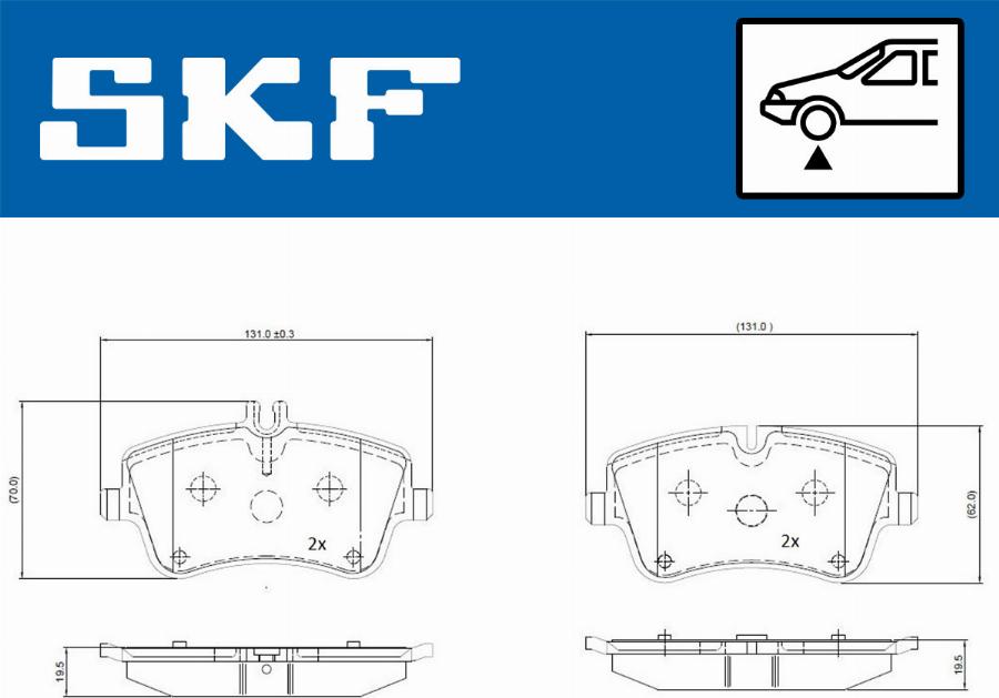 SKF VKBP 80081 - Bremžu uzliku kompl., Disku bremzes www.autospares.lv