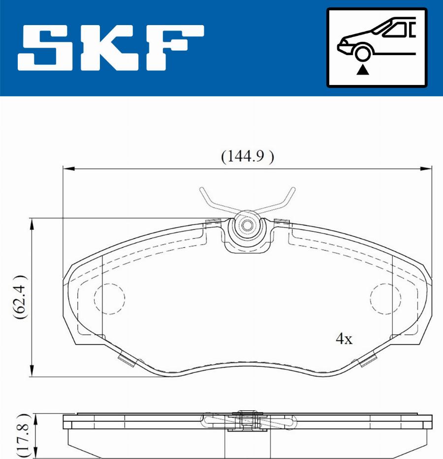 SKF VKBP 80034 - Bremžu uzliku kompl., Disku bremzes autospares.lv