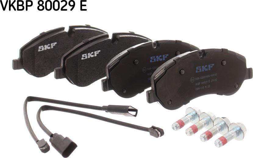 SKF VKBP 80029 E - Bremžu uzliku kompl., Disku bremzes www.autospares.lv