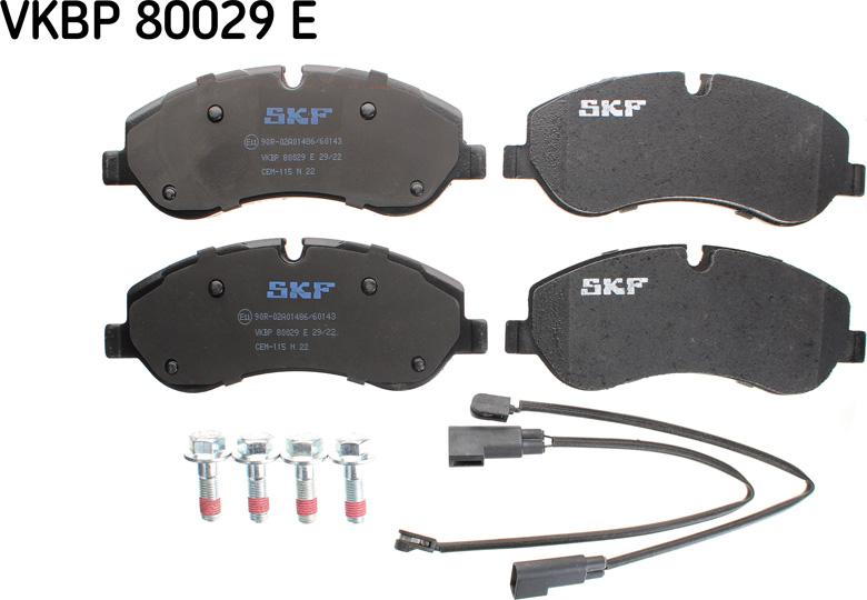 SKF VKBP 80029 E - Bremžu uzliku kompl., Disku bremzes autospares.lv