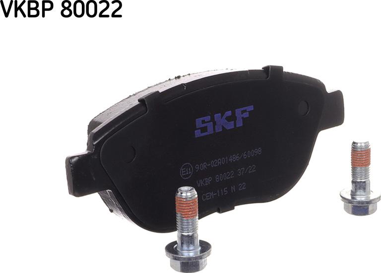 SKF VKBP 80022 - Тормозные колодки, дисковые, комплект www.autospares.lv