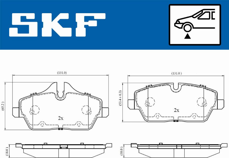 SKF VKBP 80079 - Bremžu uzliku kompl., Disku bremzes www.autospares.lv