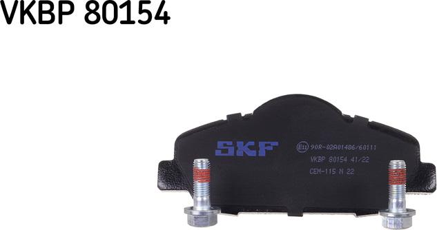 SKF VKBP 80154 - Тормозные колодки, дисковые, комплект www.autospares.lv