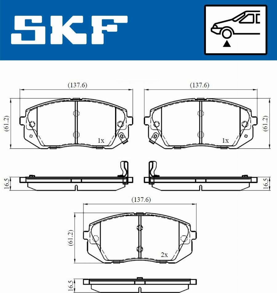 SKF VKBP 80106 A - Bremžu uzliku kompl., Disku bremzes www.autospares.lv