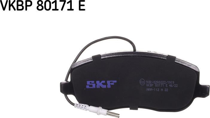 SKF VKBP 80171 E - Bremžu uzliku kompl., Disku bremzes www.autospares.lv