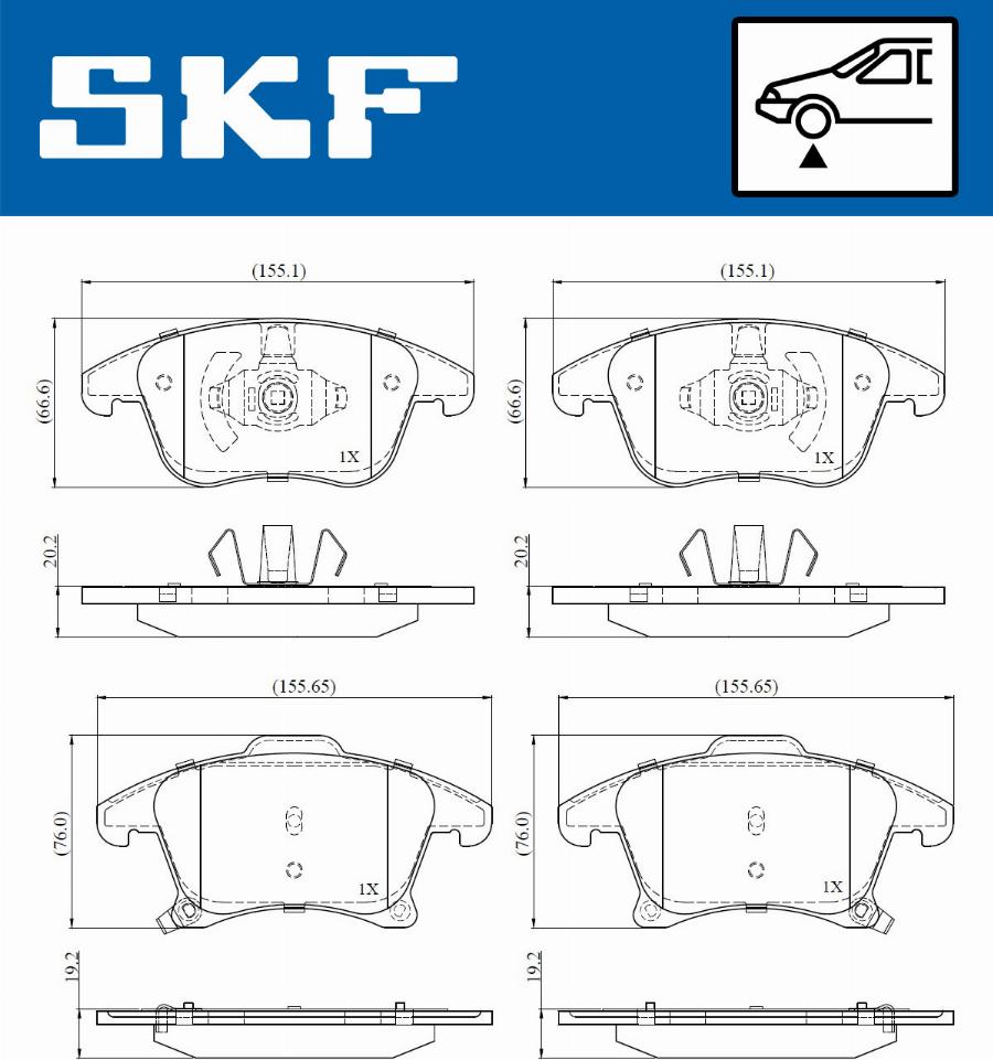 SKF VKBP 80847 A - Bremžu uzliku kompl., Disku bremzes www.autospares.lv