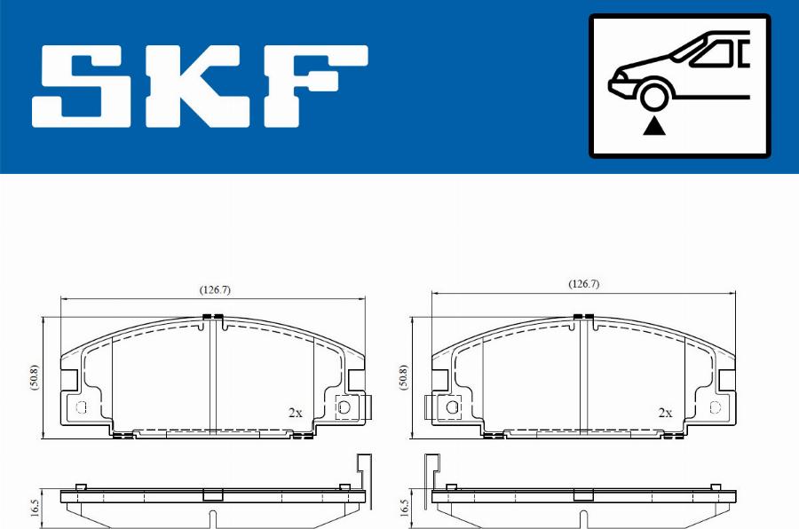 SKF VKBP 80860 A - Brake Pad Set, disc brake www.autospares.lv