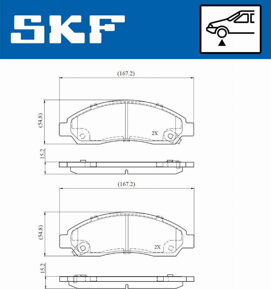 SKF VKBP 80810 A - Bremžu uzliku kompl., Disku bremzes www.autospares.lv