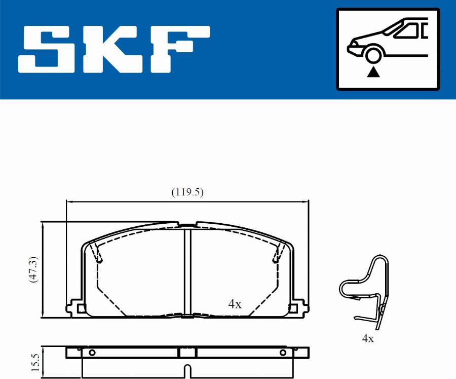 SKF VKBP 80818 A - Bremžu uzliku kompl., Disku bremzes autospares.lv