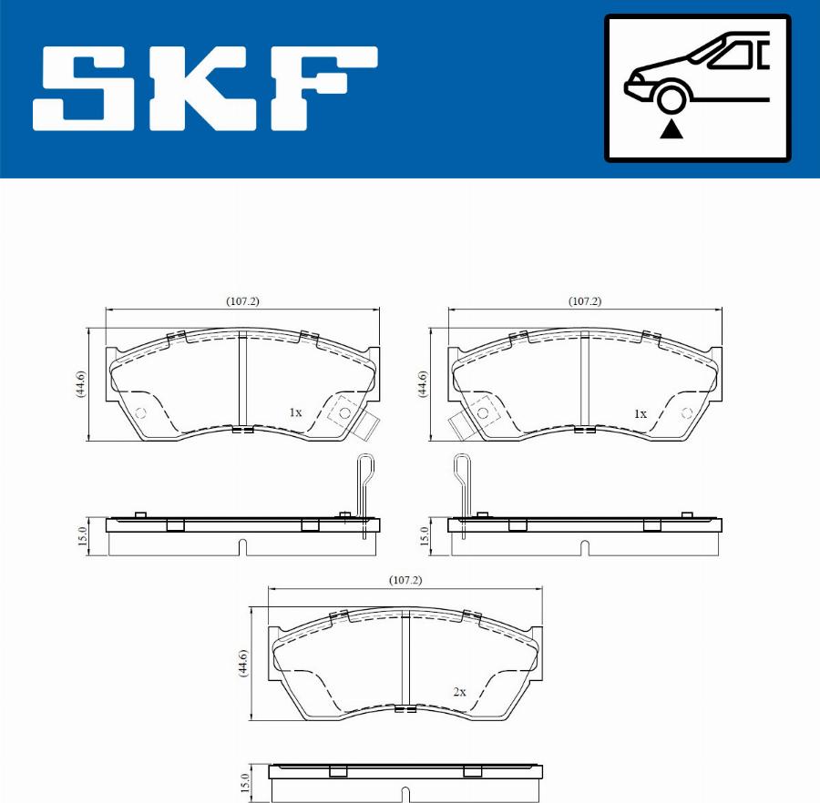 SKF VKBP 80882 A - Bremžu uzliku kompl., Disku bremzes autospares.lv