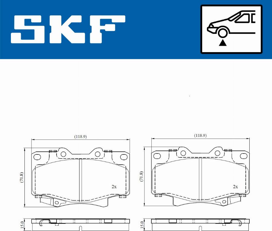 SKF VKBP 80820 A - Bremžu uzliku kompl., Disku bremzes www.autospares.lv