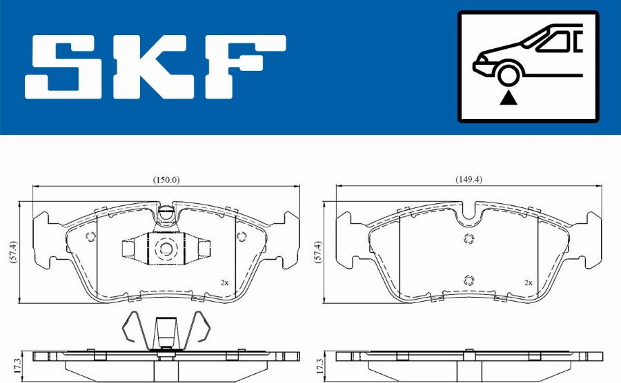 SKF VKBP 80399 - Bremžu uzliku kompl., Disku bremzes www.autospares.lv