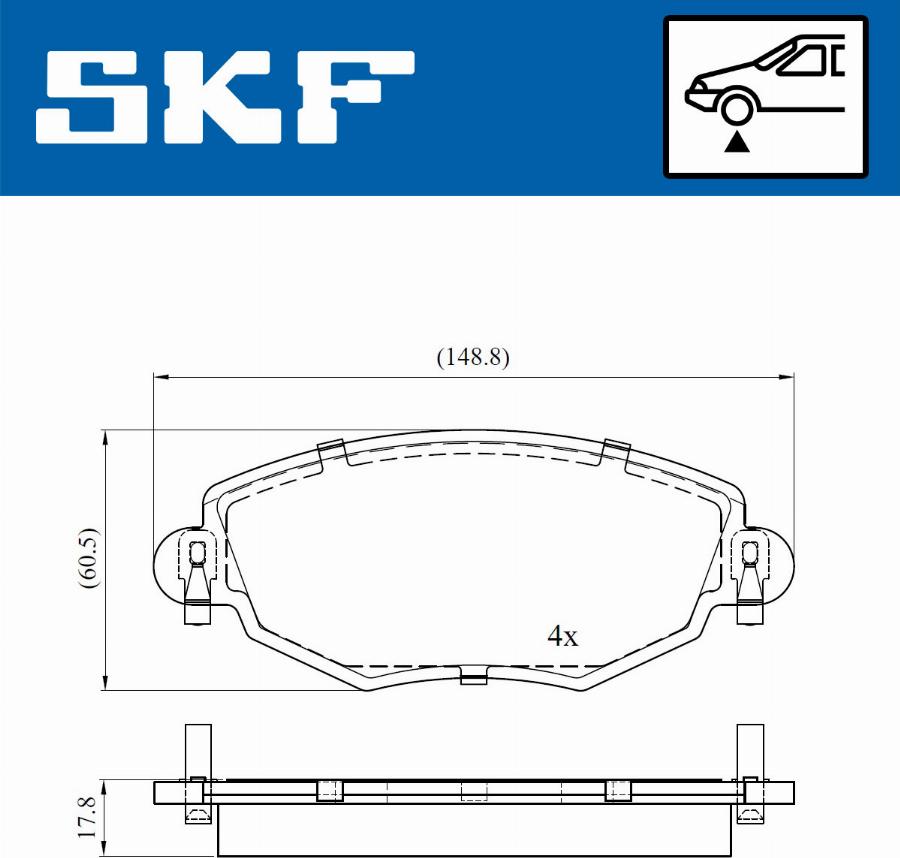 SKF VKBP 80390 - Bremžu uzliku kompl., Disku bremzes autospares.lv