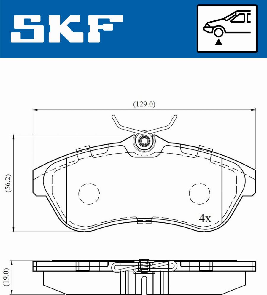 SKF VKBP 80344 - Bremžu uzliku kompl., Disku bremzes www.autospares.lv