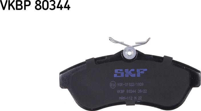 SKF VKBP 80344 - Тормозные колодки, дисковые, комплект www.autospares.lv