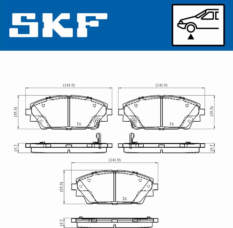 SKF VKBP 80341 A - Bremžu uzliku kompl., Disku bremzes autospares.lv