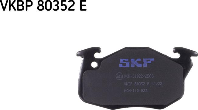 SKF VKBP 80352 E - Тормозные колодки, дисковые, комплект www.autospares.lv