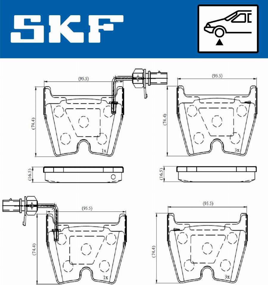 SKF VKBP 80369 E - Bremžu uzliku kompl., Disku bremzes www.autospares.lv