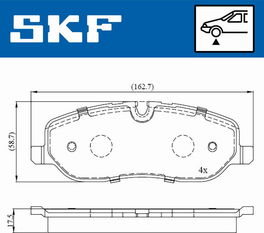 SKF VKBP 80306 - Bremžu uzliku kompl., Disku bremzes www.autospares.lv