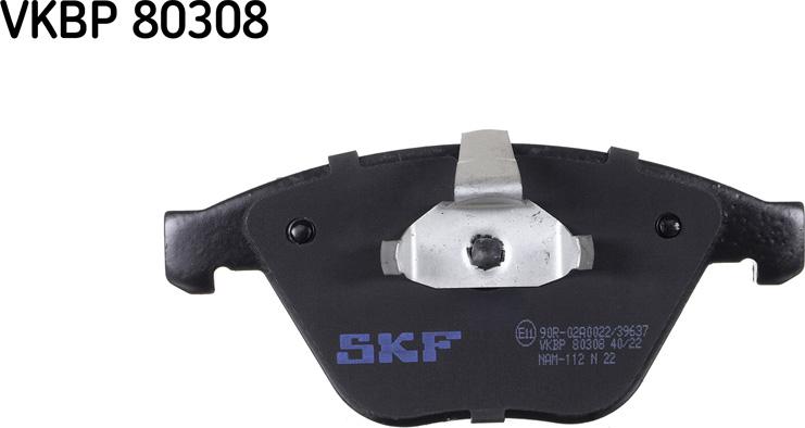 SKF VKBP 80308 - Brake Pad Set, disc brake www.autospares.lv