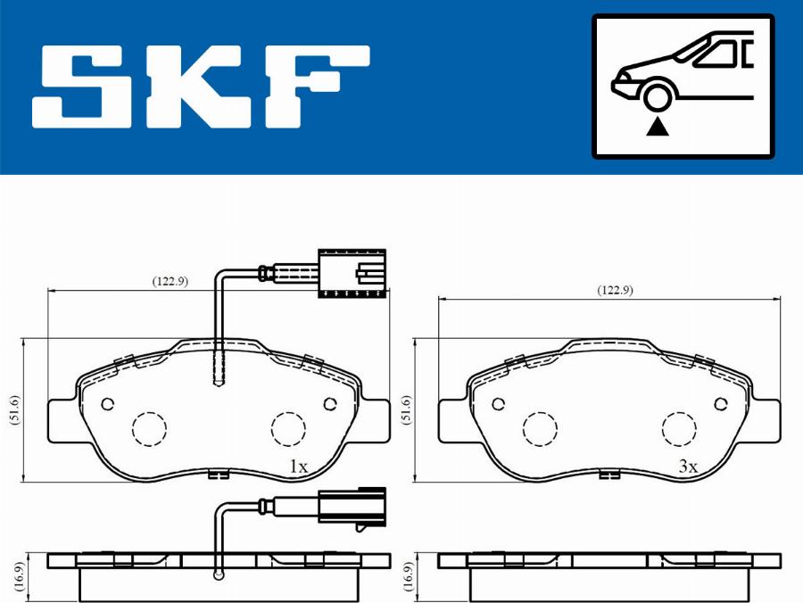 SKF VKBP 80313 E - Brake Pad Set, disc brake www.autospares.lv