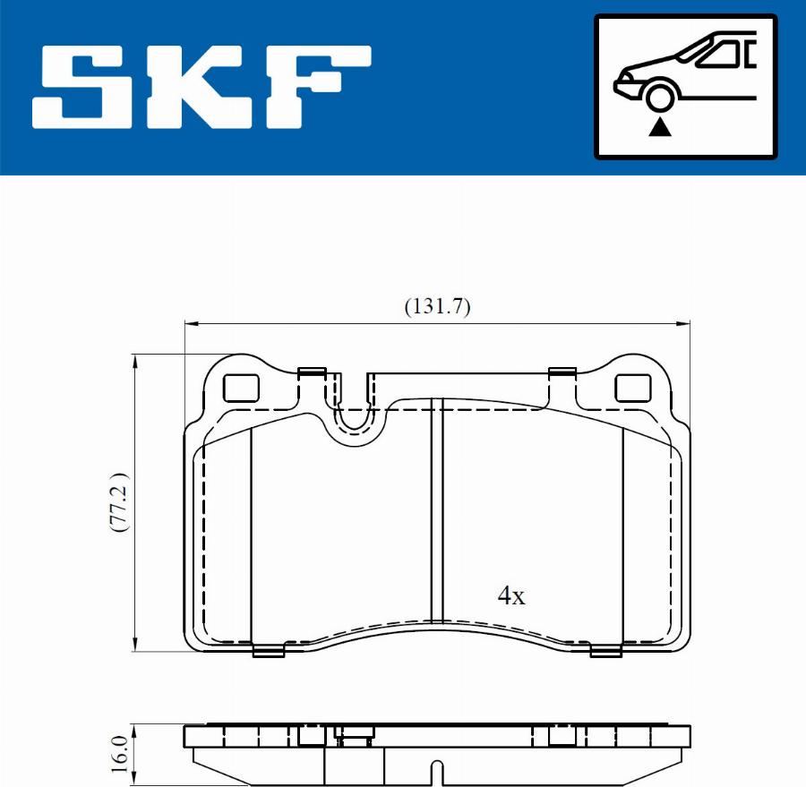 SKF VKBP 80312 - Bremžu uzliku kompl., Disku bremzes www.autospares.lv