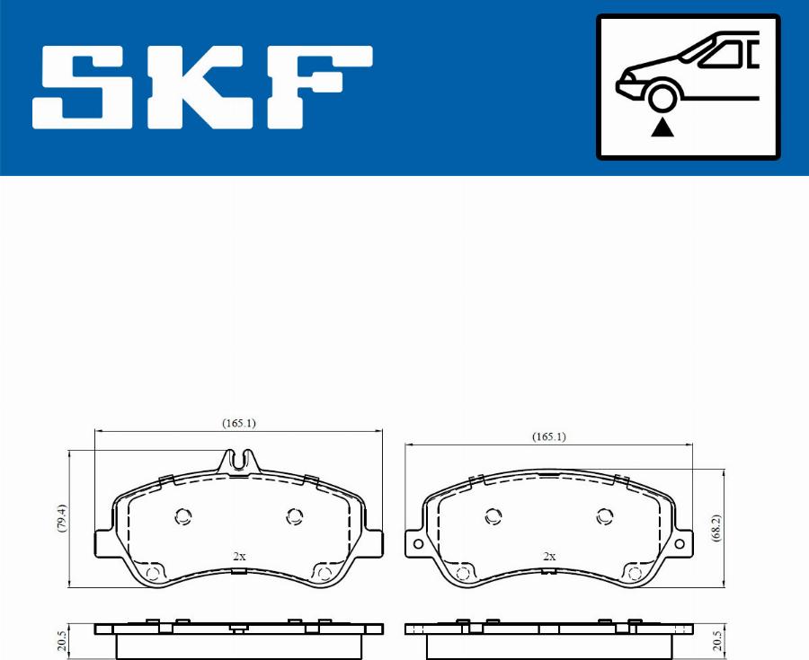 SKF VKBP 80317 - Bremžu uzliku kompl., Disku bremzes www.autospares.lv