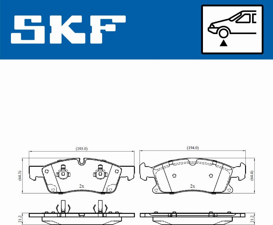 SKF VKBP 80389 - Bremžu uzliku kompl., Disku bremzes autospares.lv