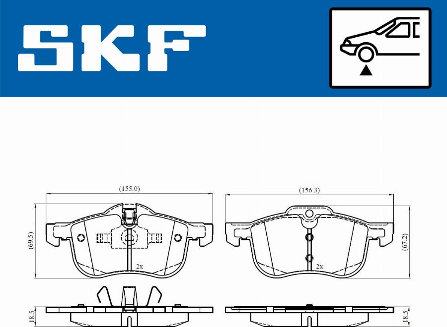 SKF VKBP 80385 - Bremžu uzliku kompl., Disku bremzes www.autospares.lv