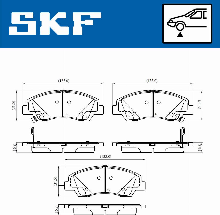 SKF VKBP 80386 A - Bremžu uzliku kompl., Disku bremzes www.autospares.lv