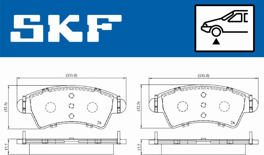 SKF VKBP 80380 - Bremžu uzliku kompl., Disku bremzes www.autospares.lv