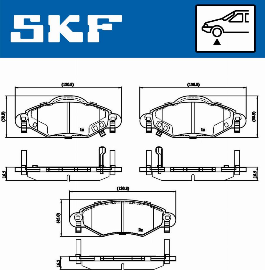 SKF VKBP 80383 A - Bremžu uzliku kompl., Disku bremzes autospares.lv