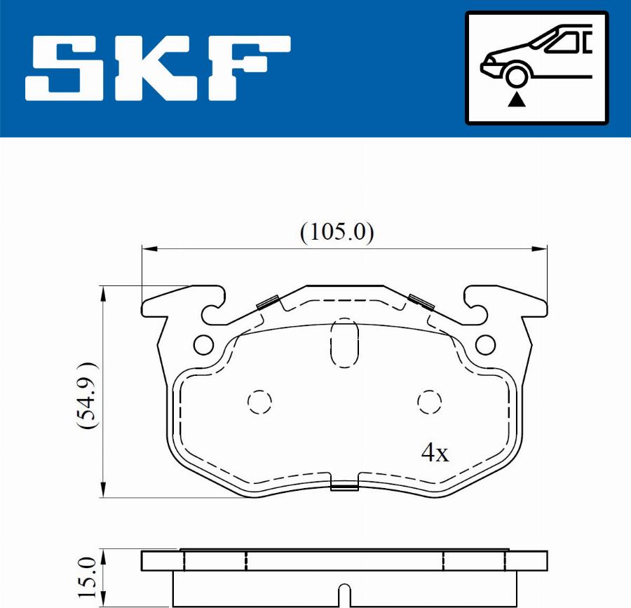 SKF VKBP 80387 E - Bremžu uzliku kompl., Disku bremzes www.autospares.lv