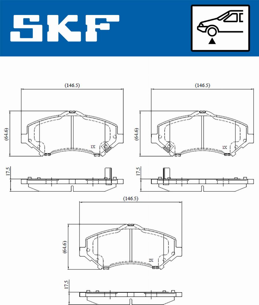 SKF VKBP 80334 A - Bremžu uzliku kompl., Disku bremzes www.autospares.lv