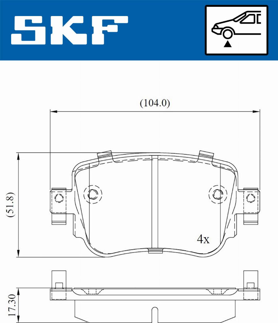 SKF VKBP 80324 - Brake Pad Set, disc brake www.autospares.lv