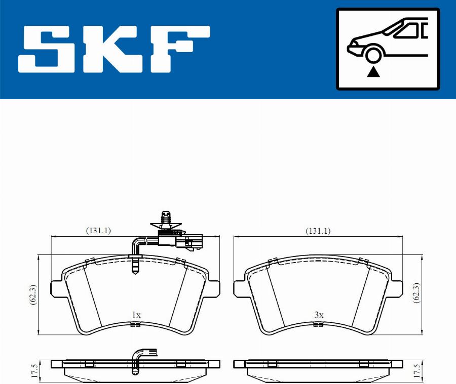 SKF VKBP 80326 E - Тормозные колодки, дисковые, комплект www.autospares.lv