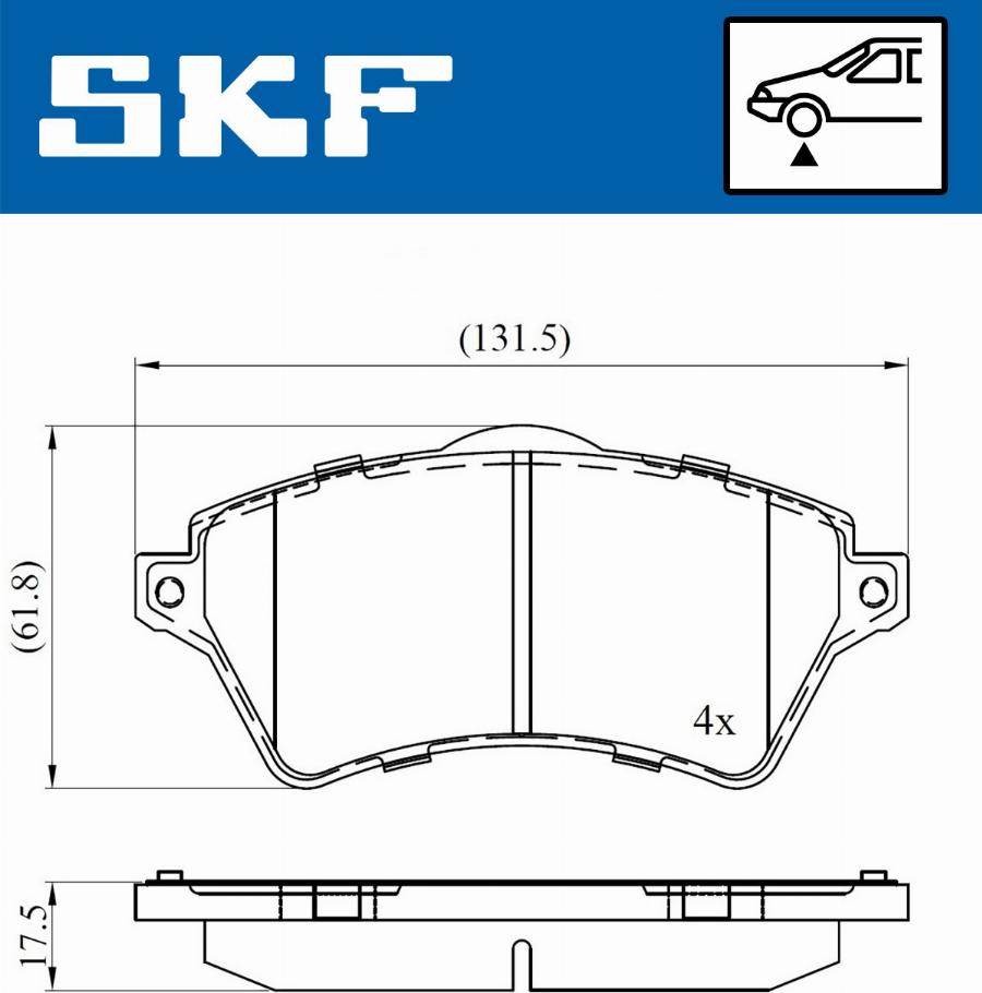 SKF VKBP 80375 - Bremžu uzliku kompl., Disku bremzes www.autospares.lv