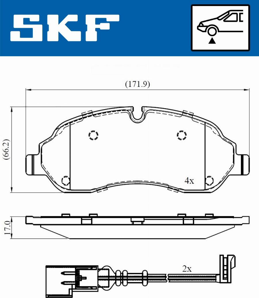 SKF VKBP 80377 E - Bremžu uzliku kompl., Disku bremzes www.autospares.lv