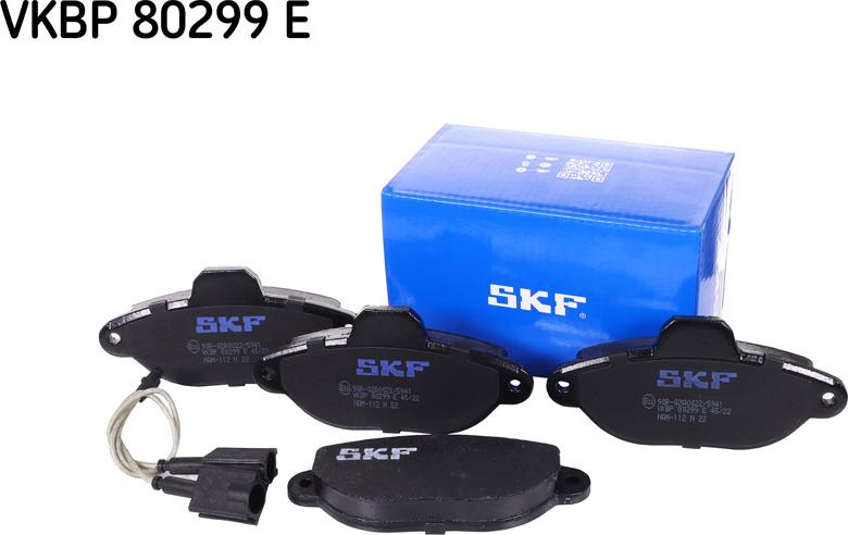 SKF VKBP 80299 E - Brake Pad Set, disc brake www.autospares.lv