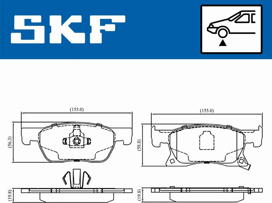 SKF VKBP 80291 A - Bremžu uzliku kompl., Disku bremzes www.autospares.lv