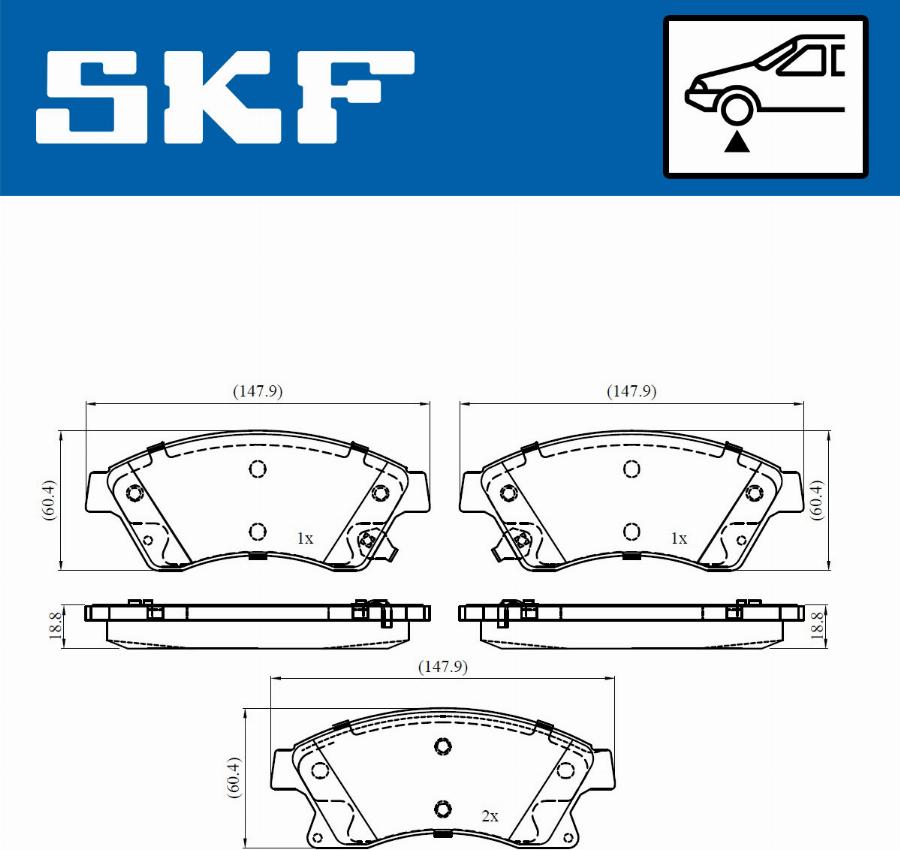 SKF VKBP 80245 A - Bremžu uzliku kompl., Disku bremzes www.autospares.lv