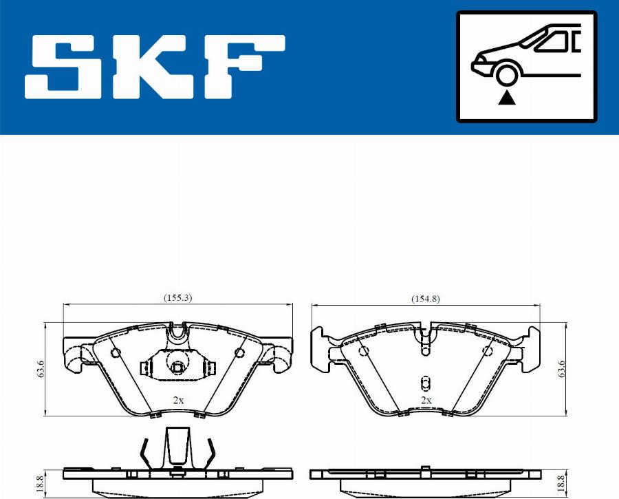 SKF VKBP 80246 - Тормозные колодки, дисковые, комплект www.autospares.lv