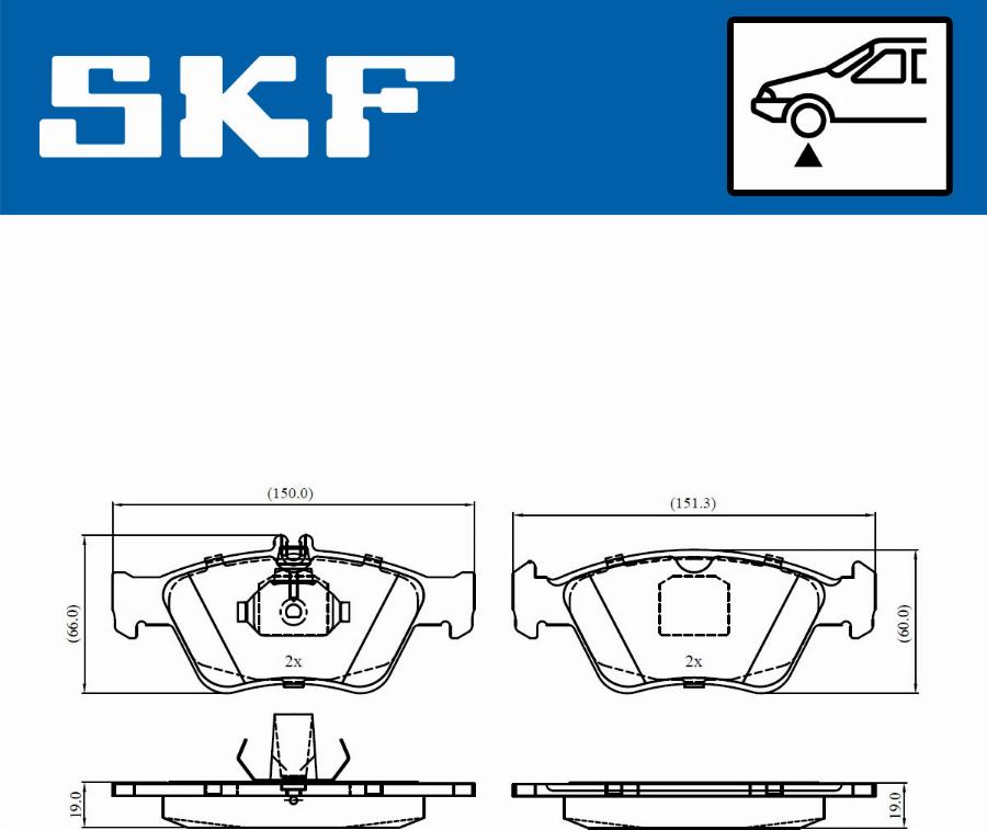 SKF VKBP 80243 - Bremžu uzliku kompl., Disku bremzes www.autospares.lv