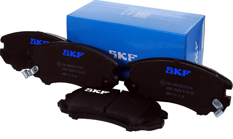 SKF VKBP 80258 A - Brake Pad Set, disc brake www.autospares.lv