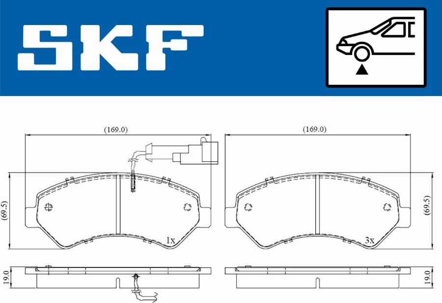 SKF VKBP 80210 E - Bremžu uzliku kompl., Disku bremzes autospares.lv