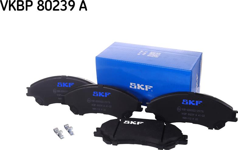 SKF VKBP 80239 A - Brake Pad Set, disc brake www.autospares.lv